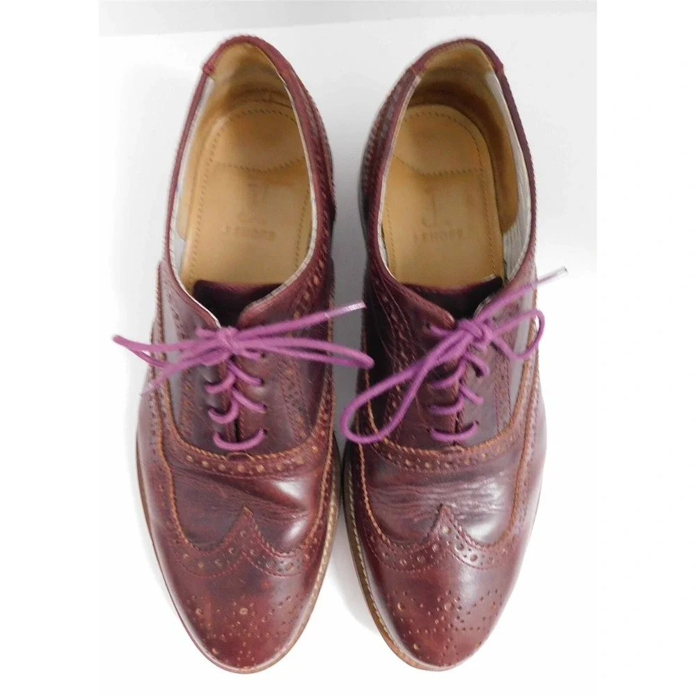 J Shoes Charlie Plus‎ Cordovan Leather Wingtip Oxfords 8 D